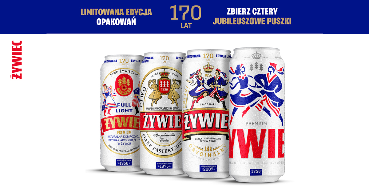 170 years of history in a limited retro edition. Żywiec presents anniversary cans